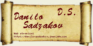 Danilo Sadžakov vizit kartica
